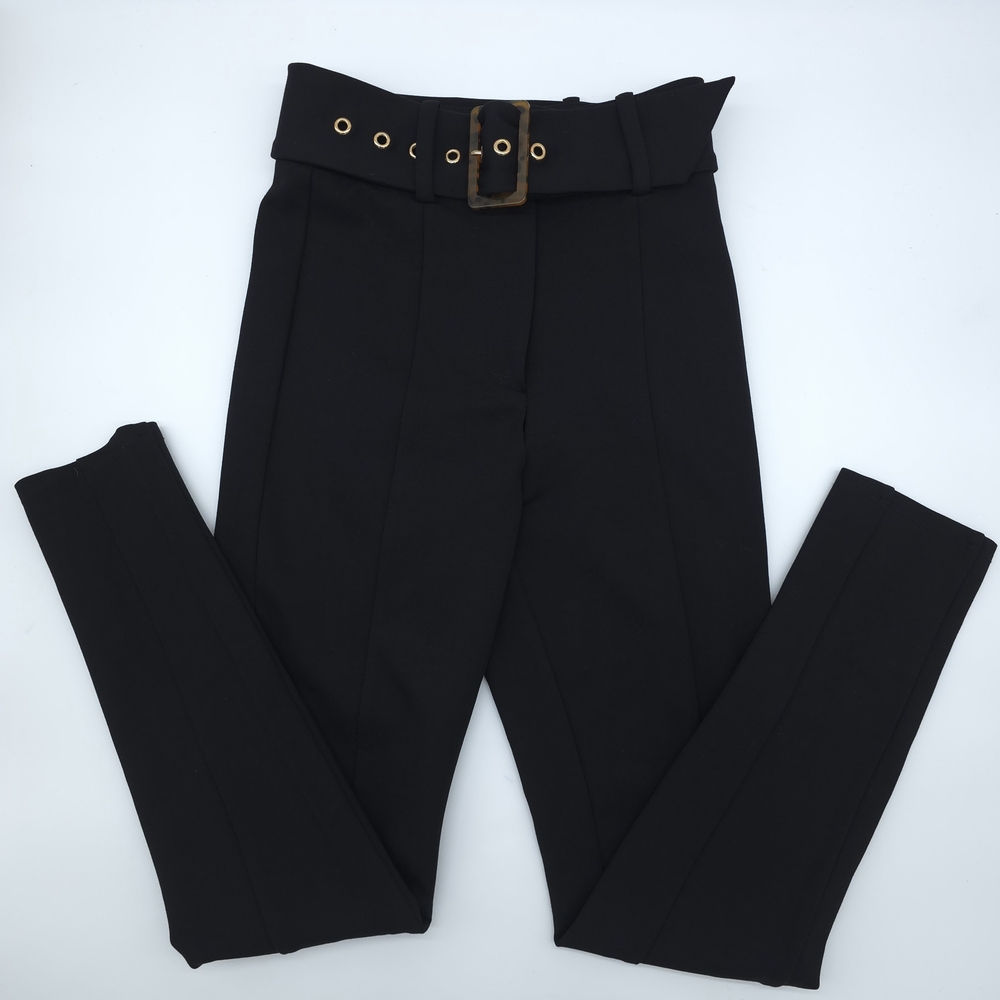 MAJORELLE Burnett Pant Black Belted Trousers Size XS